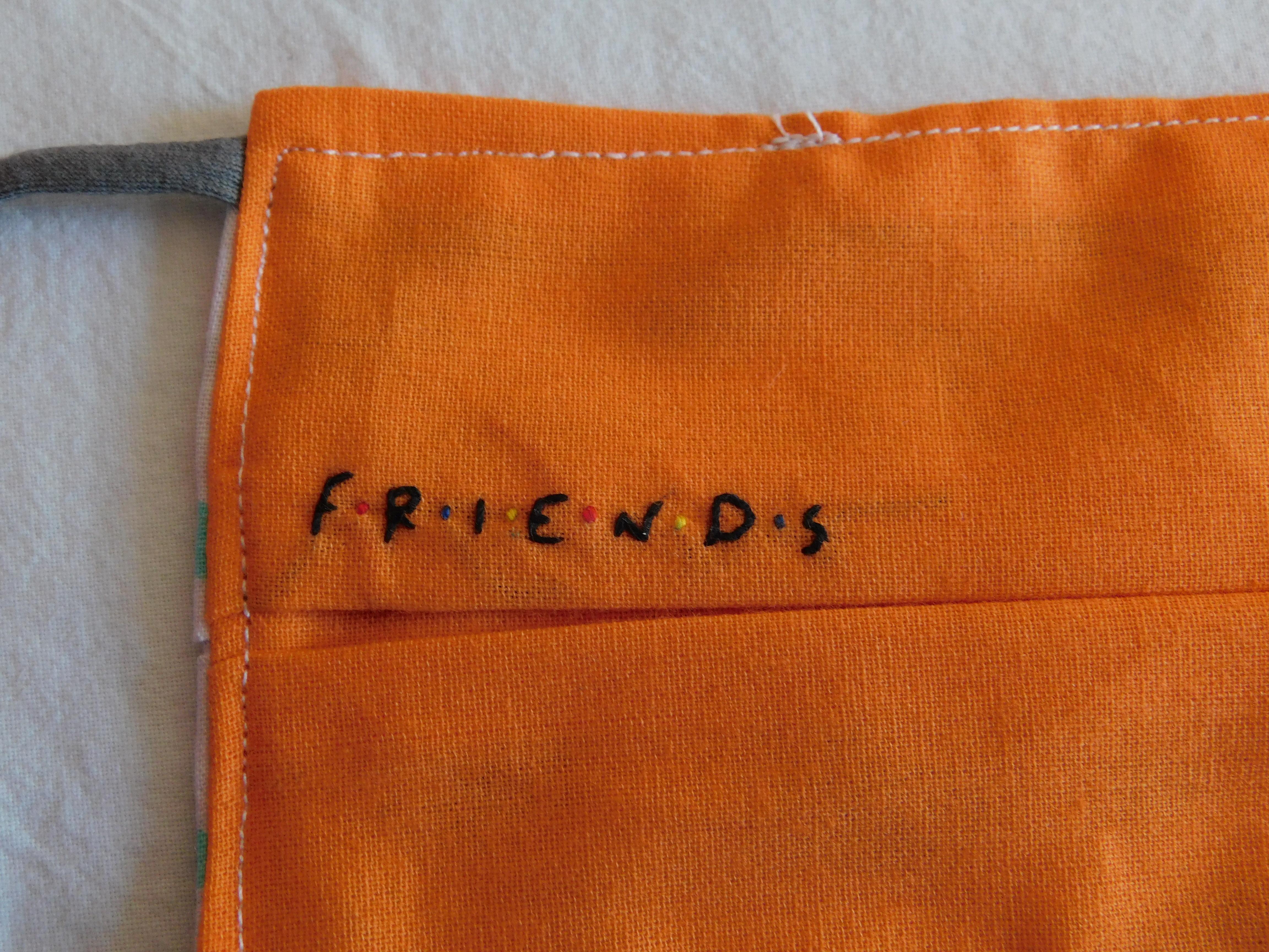 facemask friends orange